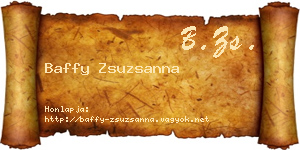 Baffy Zsuzsanna névjegykártya
