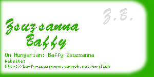 zsuzsanna baffy business card